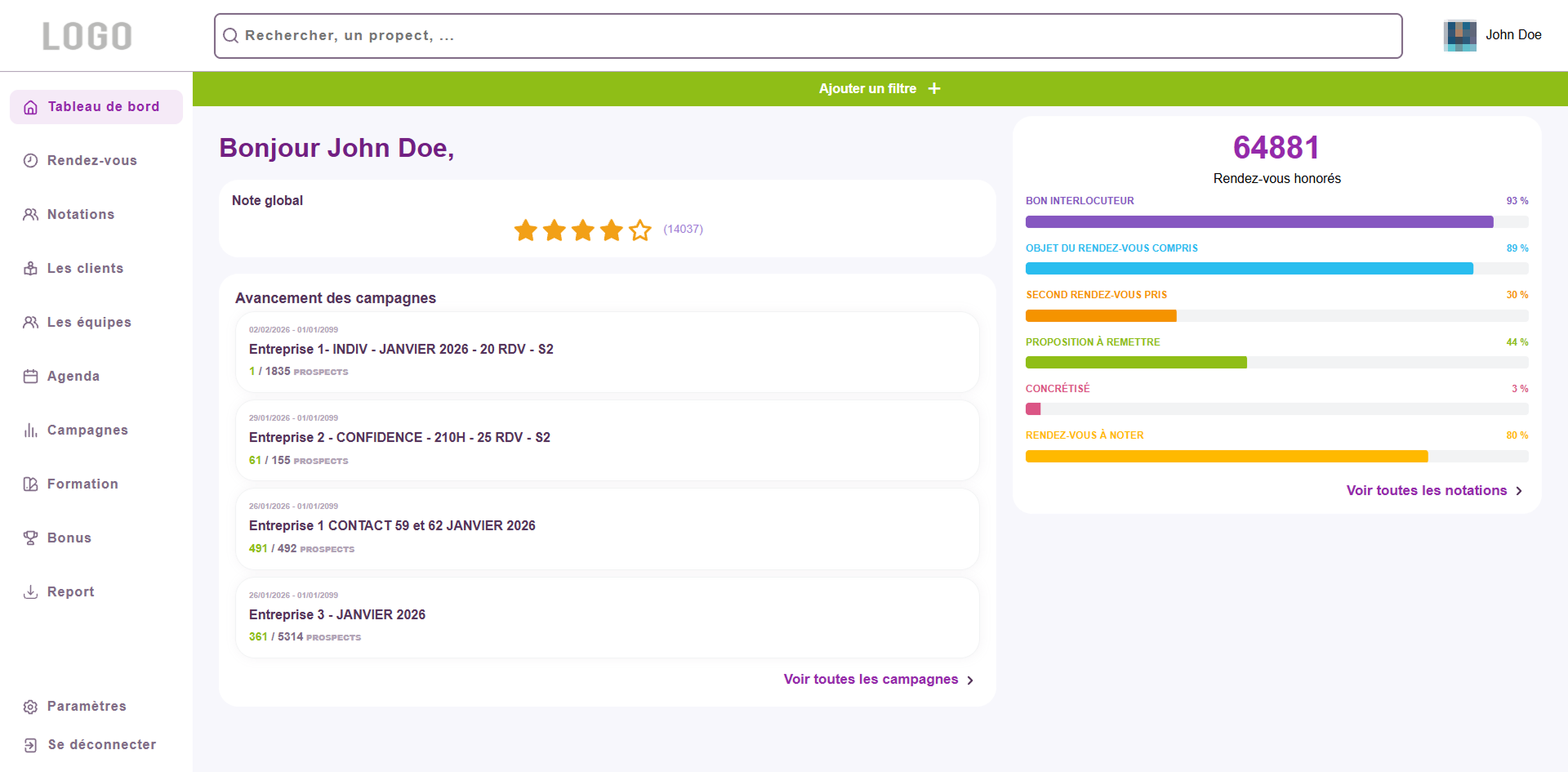 Application web métier, reporting & e-commerce