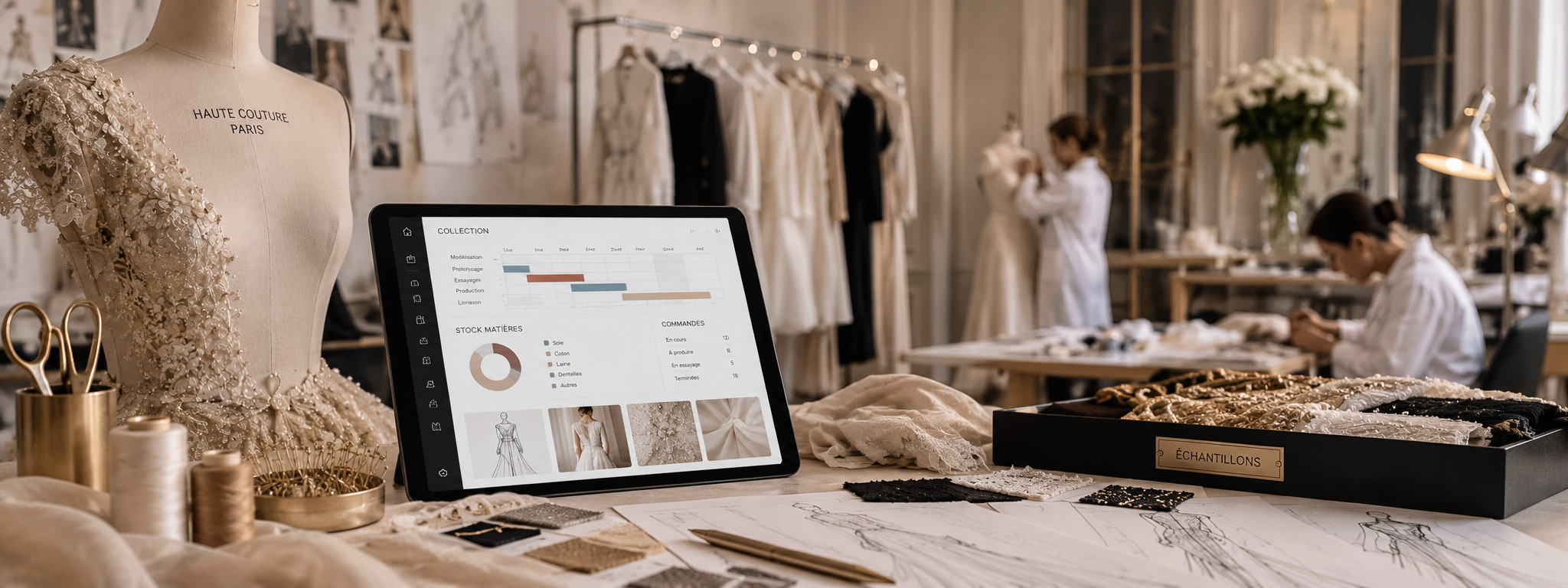 ERP métier sur mesure, planification, costing, traçabilité & intégration PLM
